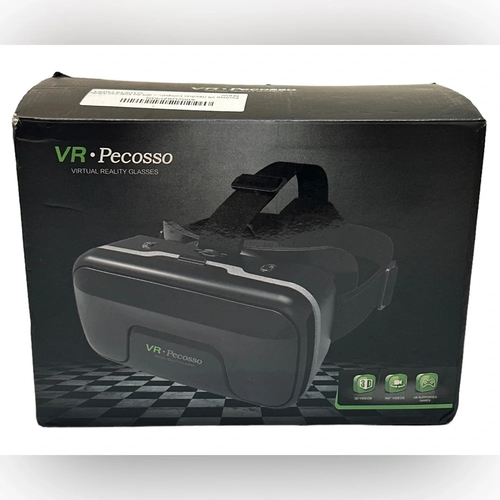 VR-Pecosso HD Virtual Reality Glasses Headset | Black